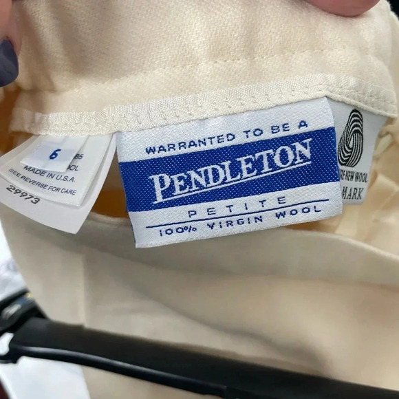 Pendleton Vintage Cream Pencil Skirt Size 6 Petite NWT - Picture 4 of 4